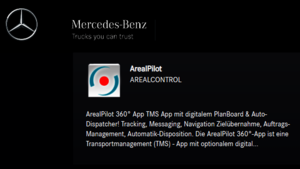 ArealPilot 360° App jetzt im Mercedes-Benz Truck App Portal